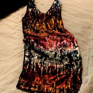 Sequin multi color dress!